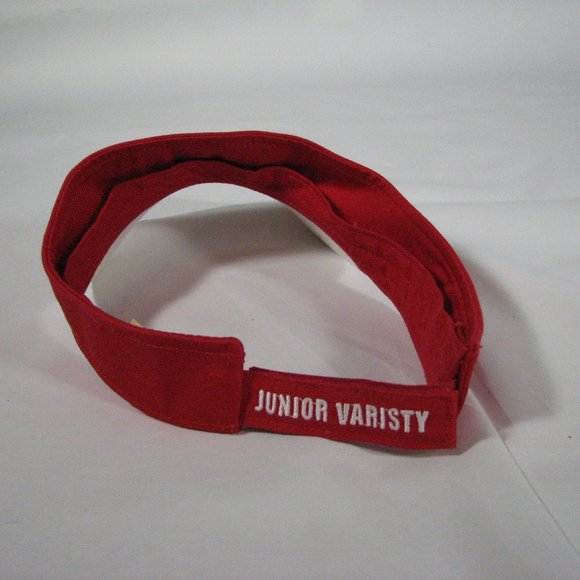 Disney Main Street Visor Mickey Junior Varsity Red White Blue Hat Champs - Picture 2 of 6
